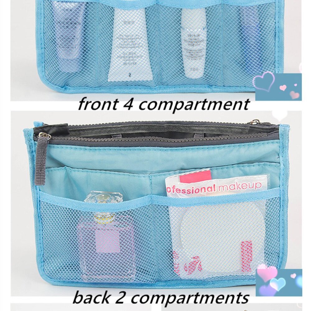 Handbag Organizer Insert / Purse Tote Aqua Blue- NWT - Picture 4 of 11